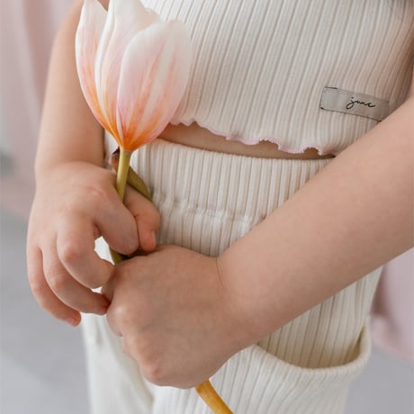 Rib mellow camisole / milk