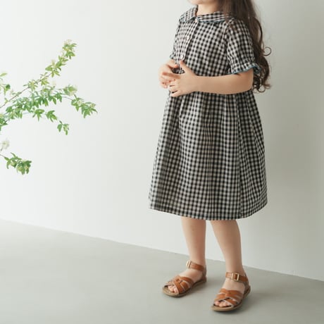 Dorothy dress / Letter check - Shadow