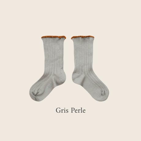 Collegien / Delphine - Lettuce Trim Ribbed Socks