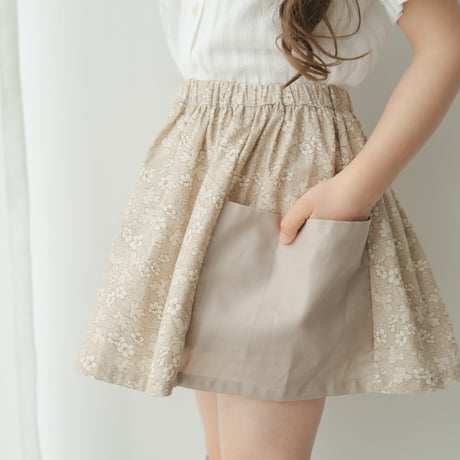 Dragee skirt / Gentle bloom-Ash