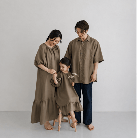 kids Summer dress / Sand brown