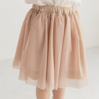 Tulle ribbon skirt / powder pink