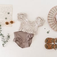 Swim wear - Frill / earth flower