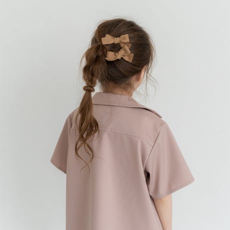 Suede ribbon pin 2 pc set / M size