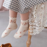 Collegien / Camélia - Jacquard Flower Ankle Socks