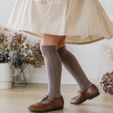 Collegien / Adèle - Pointelle Merino Wool Knee-high Socks