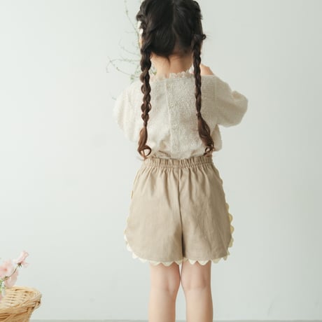 Balloon blouse / Powder petal