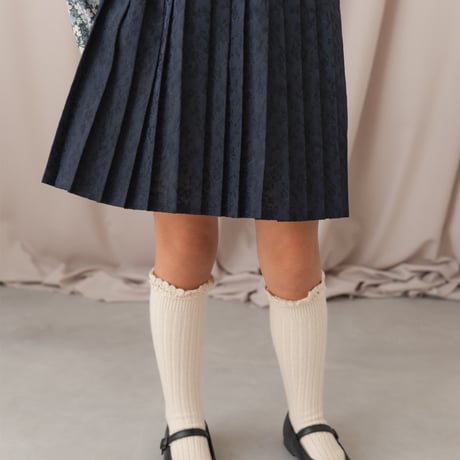 Pleats skirt / navy