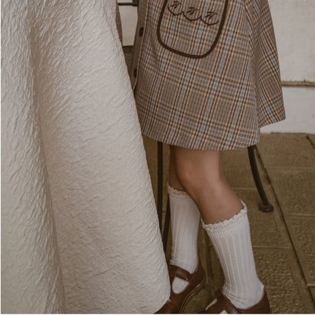 Collegien / Hermine - Chaussettes cachemire et laine avec dentelle