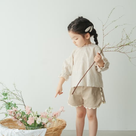 Balloon blouse / Powder petal