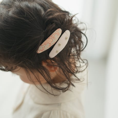 Oval pin 2pc set / Gentle bloom- Afterglow & Blush pink