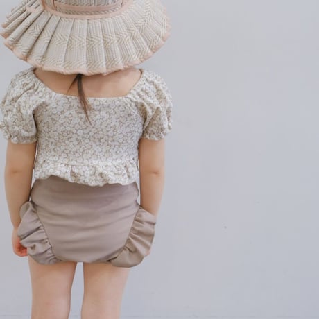 Swim wear - Frill / earth flower