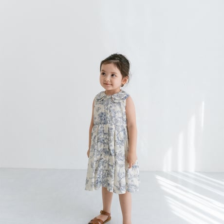 Lala dress / toile de jouy - vanilla