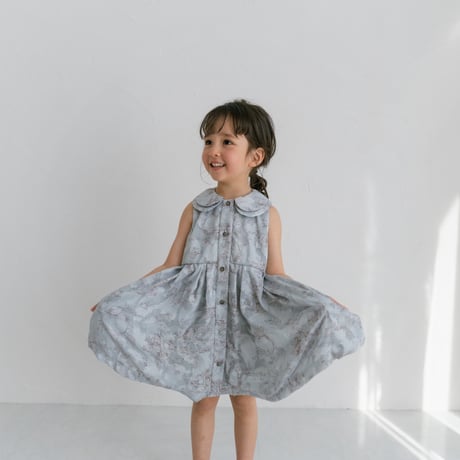 Lala dress / toile de jouy - blue