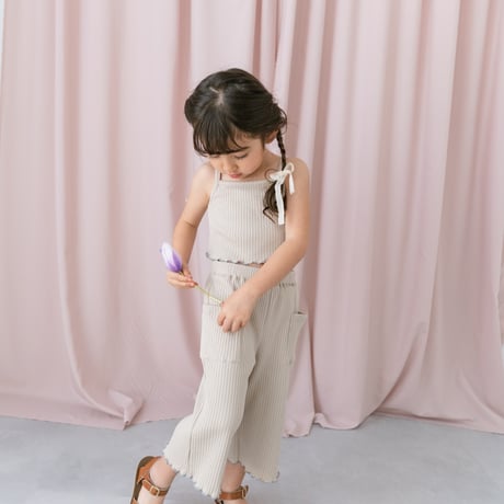Rib mellow camisole / beige