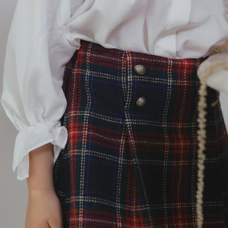 Traditional skirt / navy tartan