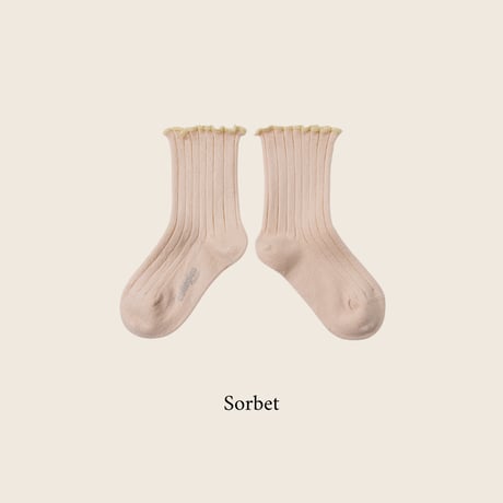 Collegien / Delphine - Lettuce Trim Ribbed Socks
