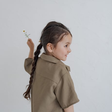 kids Summer shirt / Sand brown