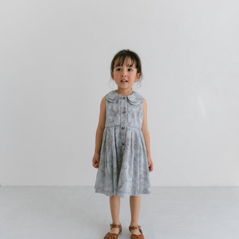 Lala dress / toile de jouy - blue | june -littl