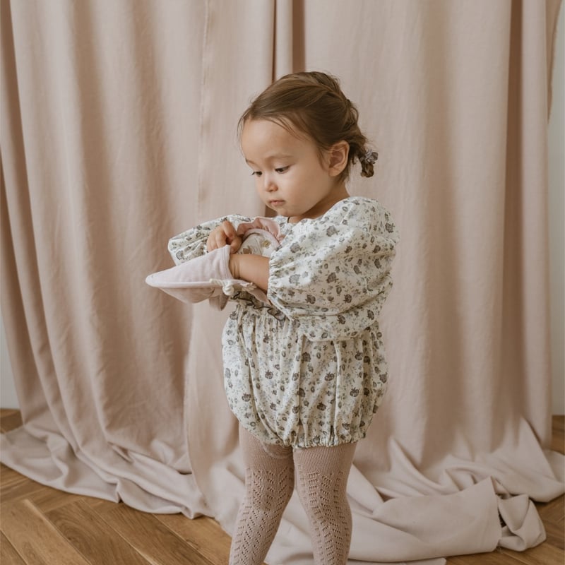 Ange rompers / grey flower | june -little closet-