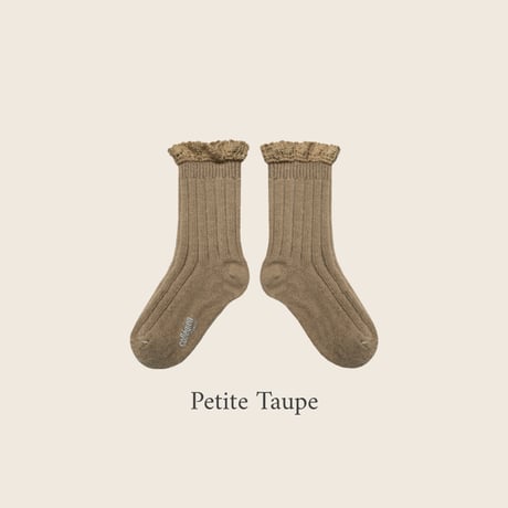 Collegien / Hermine - Chaussettes cachemire et laine avec dentelle