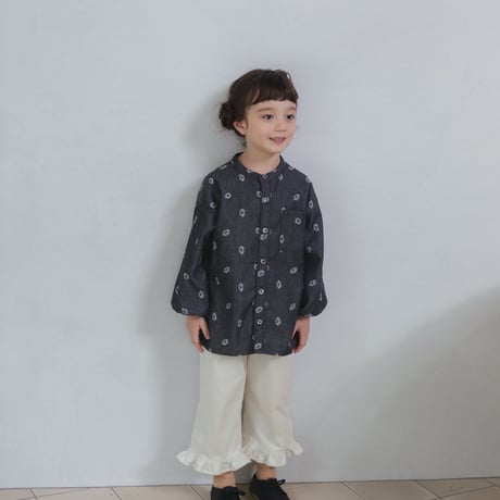 Frill sabrina pants / milk corduroy