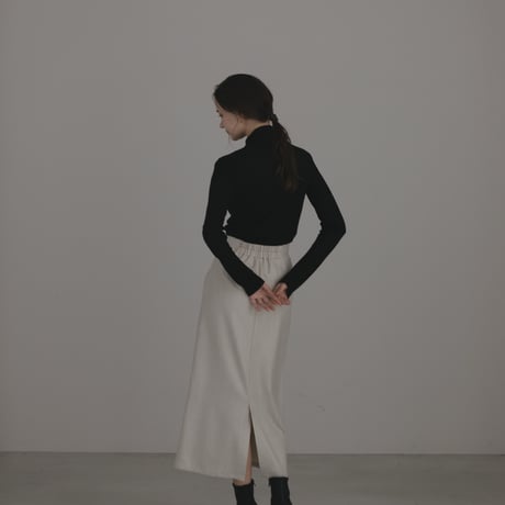 ladies Grace straight skirt / milk tweed