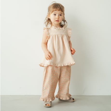 Frill sabrina pants / Gentle bloom- Afterglow