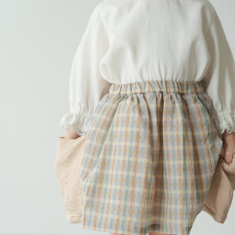Dragee skirt / Camel check