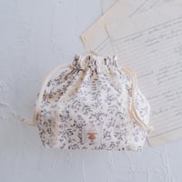 Lunch bag / cream flower