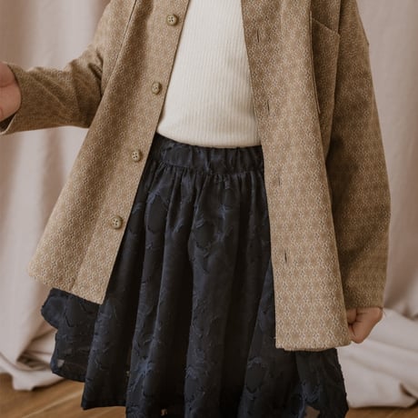 kids Gather skirt / navy flower