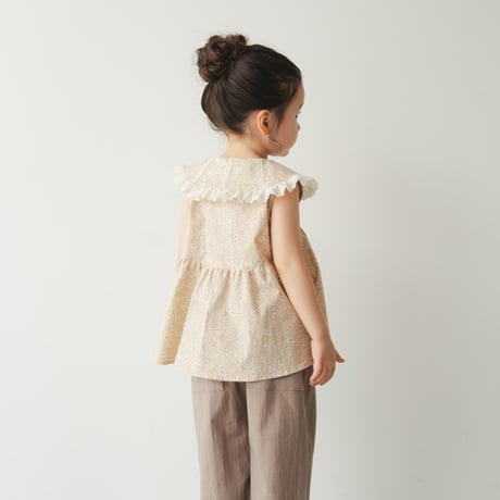 Amandine blouse / Gentle bloom-Sand