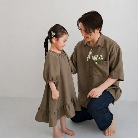 kids Summer dress / Sand brown