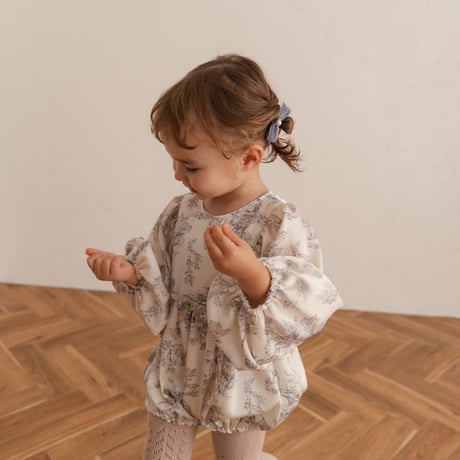 Ange rompers / toile de jouy - ivory