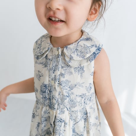 Lala dress / toile de jouy - vanilla