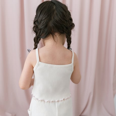 Rib mellow camisole / milk