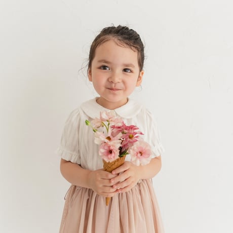 Tulle ribbon skirt / powder pink