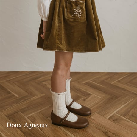 Collegien / Hermine - Chaussettes cachemire et laine avec dentelle