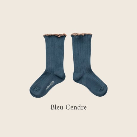 Collegien / Delphine - Lettuce Trim Ribbed Socks