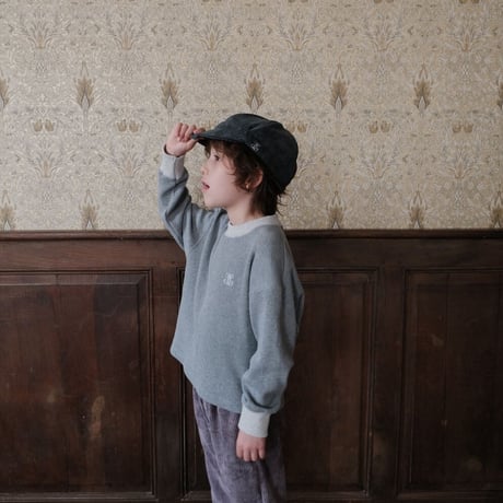 kids Waffle sweat / blue milk