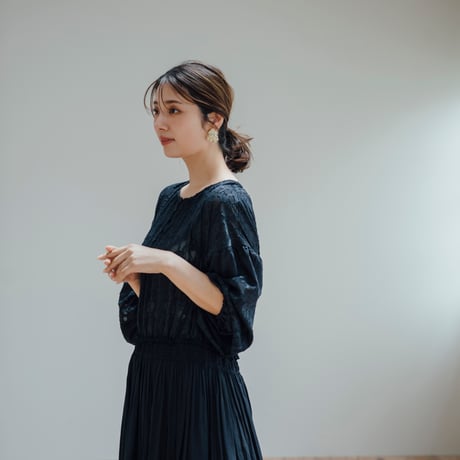 ladies Docking dress / navy flower