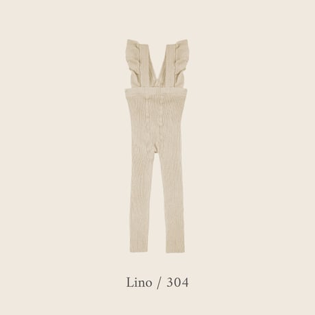 condor / Warm cotton leggings with flounced suspenders