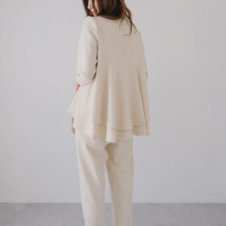 ladies Ceremony double flare blouse / cream