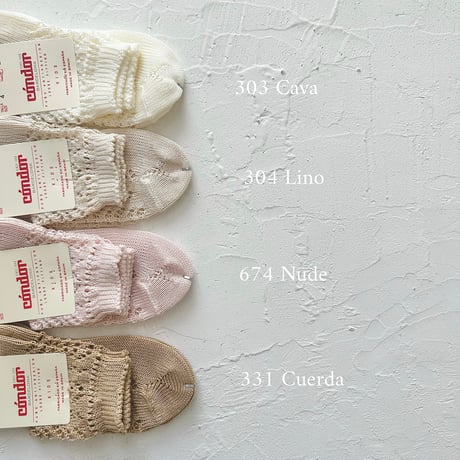 condor / Perle openwork short socks A 2518-4