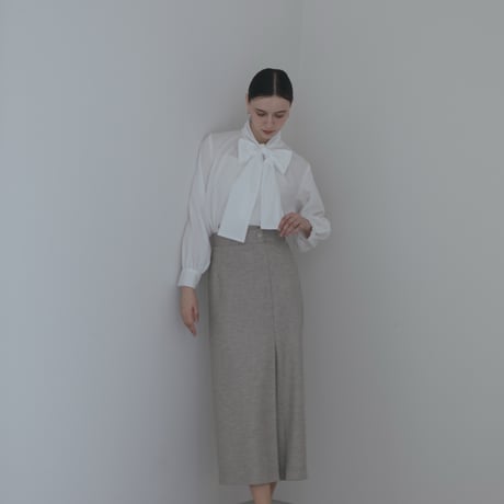 ladies Grace straight skirt / grey tweed
