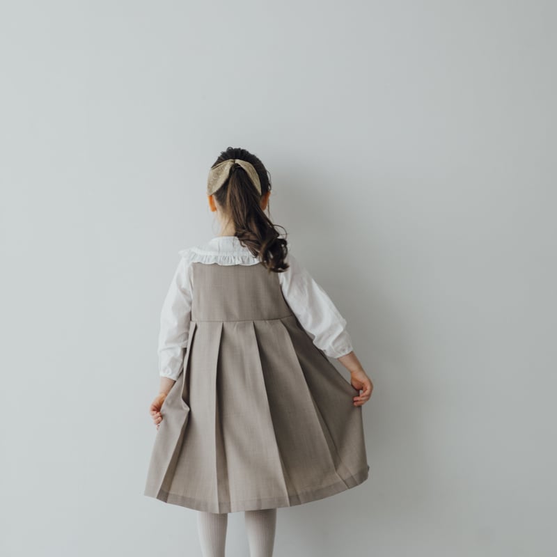 試着のみタグ付き　TEA & CAKE jumper skirt　ベージュ Womens Two Piece Outfits Skirt And Top Elegant Tweed Jacket