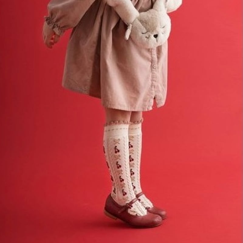 Collegien / Cerise - Jacquard Cherries and Bow