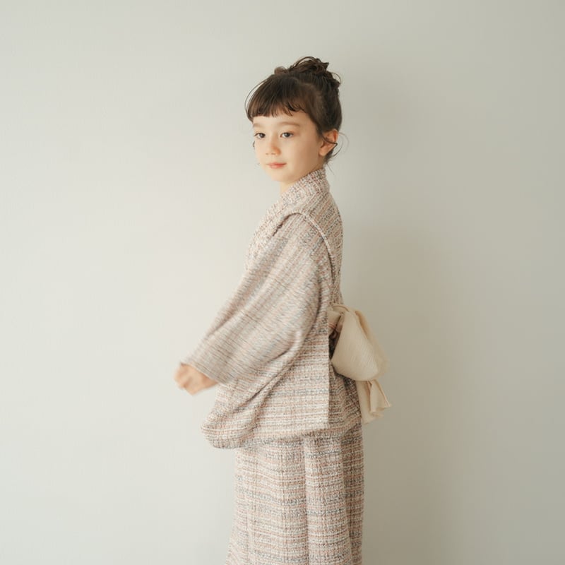 Yukata / Summer tweed - Pink | june -little clo
