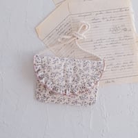 Square frill pochette / cream flower