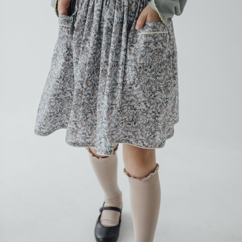 Piping gather skirt / Pansy Dazzle | june -litt...